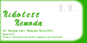 nikolett nemoda business card